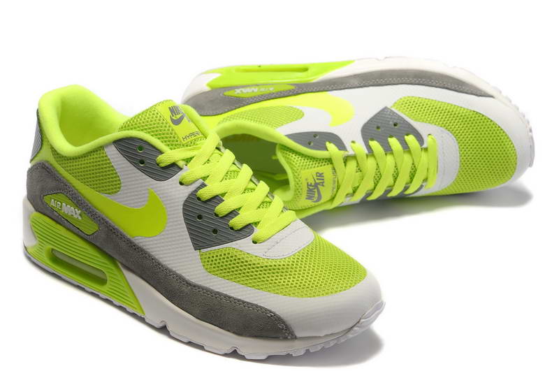 Air Max 90 Hyperfuse Mens fourrure fluorescente verte cendres (1)